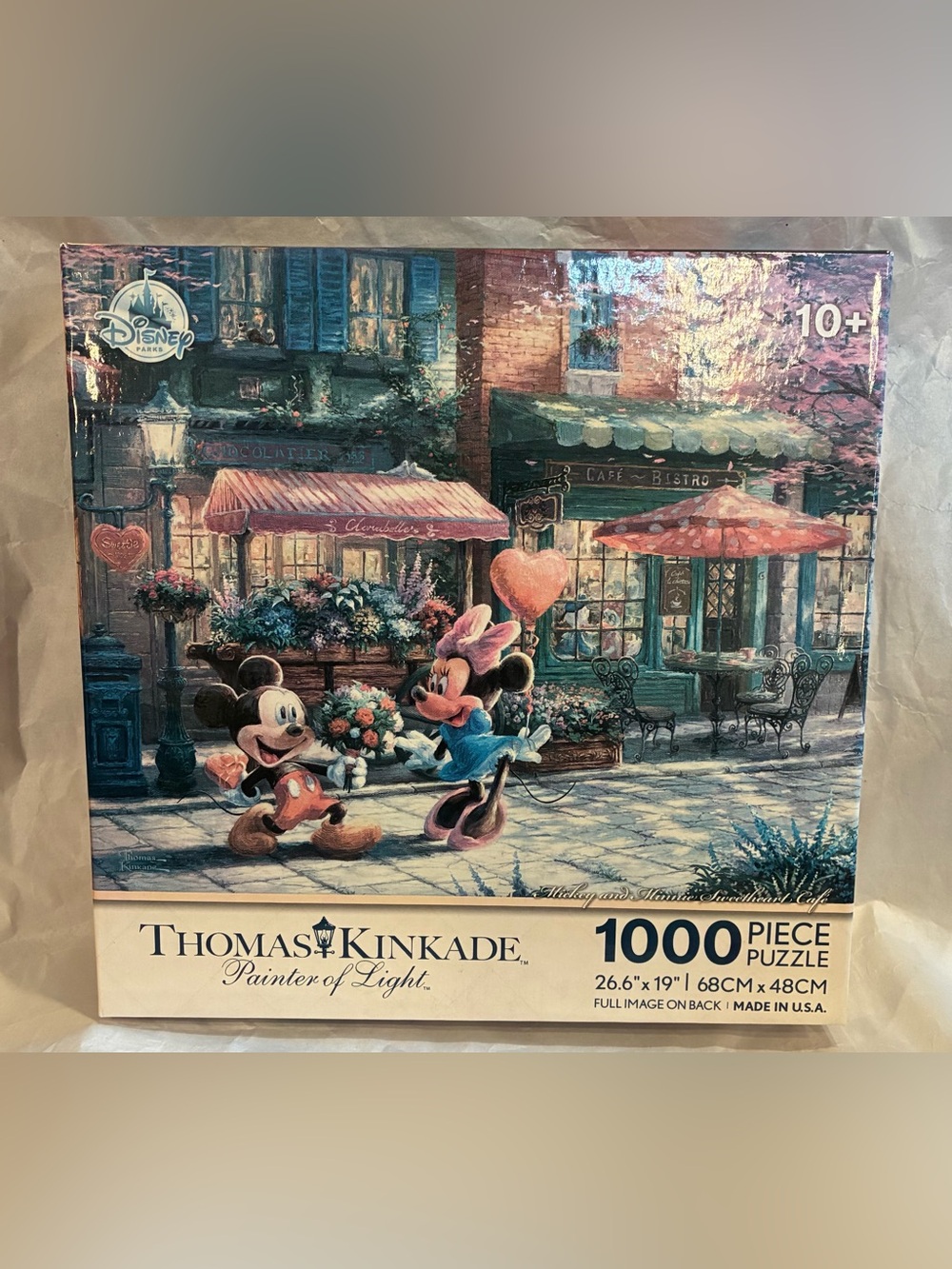 Disney Thomas Kinkade Mickey & Minnie Sweetheart Cafe 1000 Piece Puzzle NIB